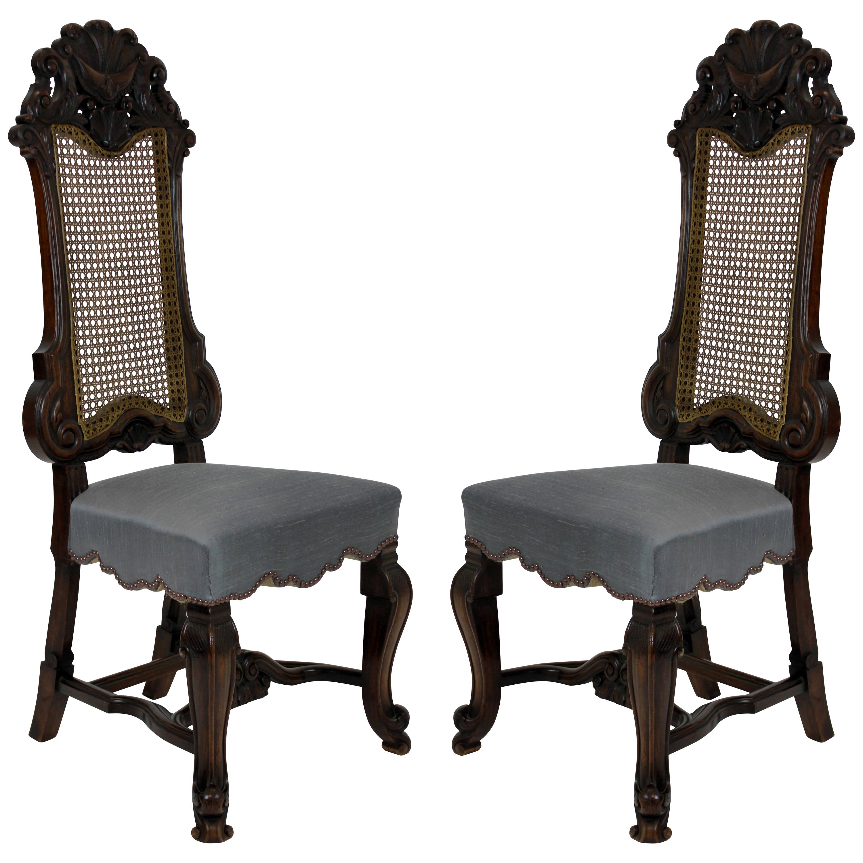 Pair of Fine George Trollope and Sons Hall Chairs