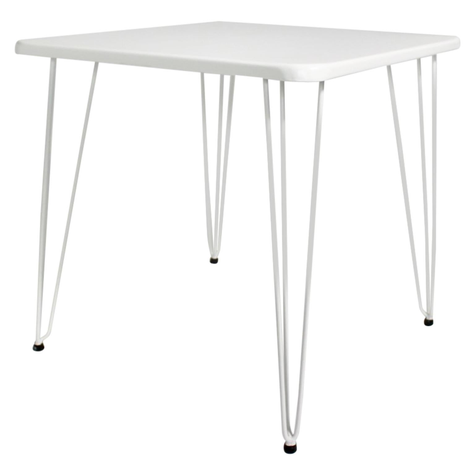 Mid-Century Modern White Metal Vintage Table by Wladar & Mödlhammer for Sonett  For Sale