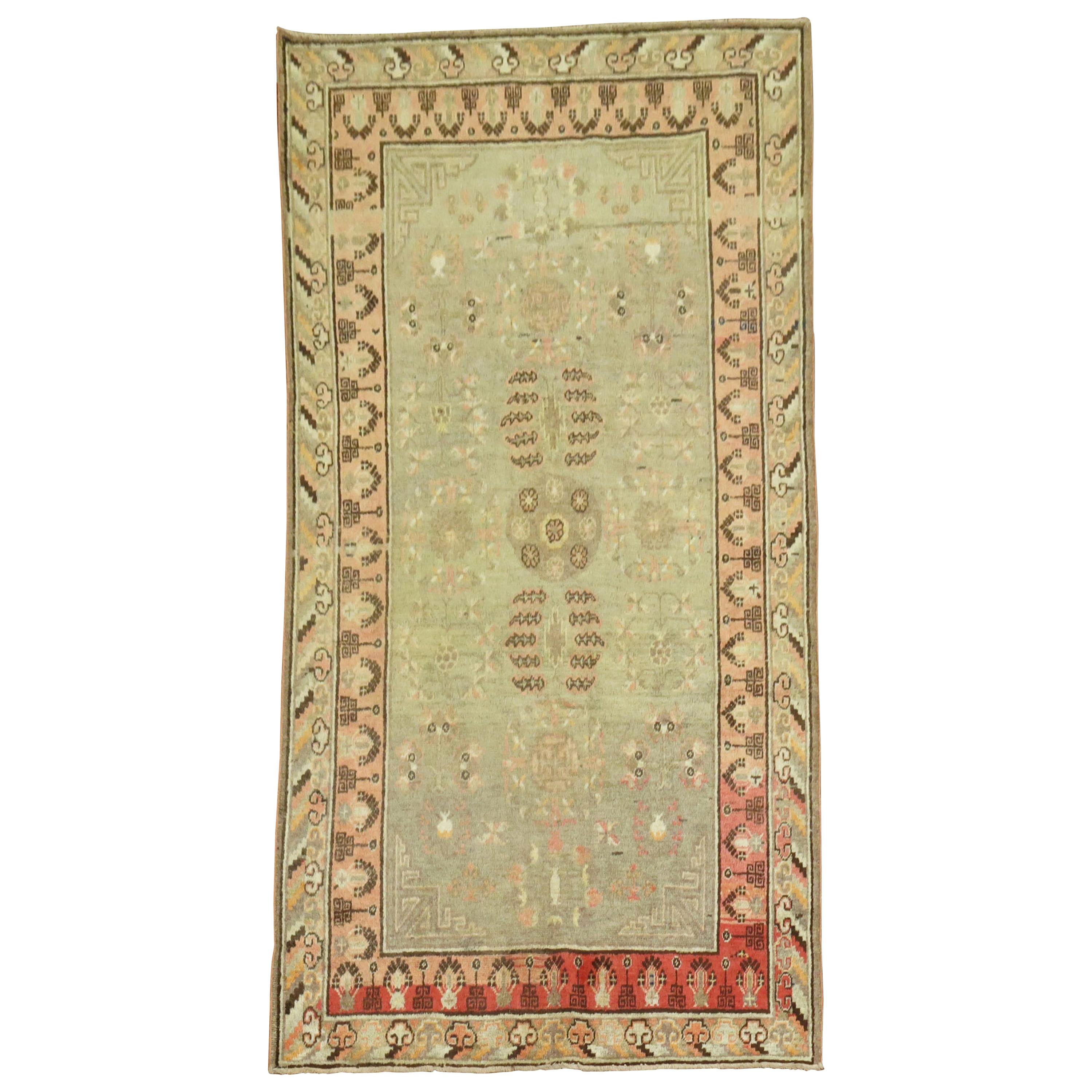 Vintage Samarkand Khotan Rug For Sale