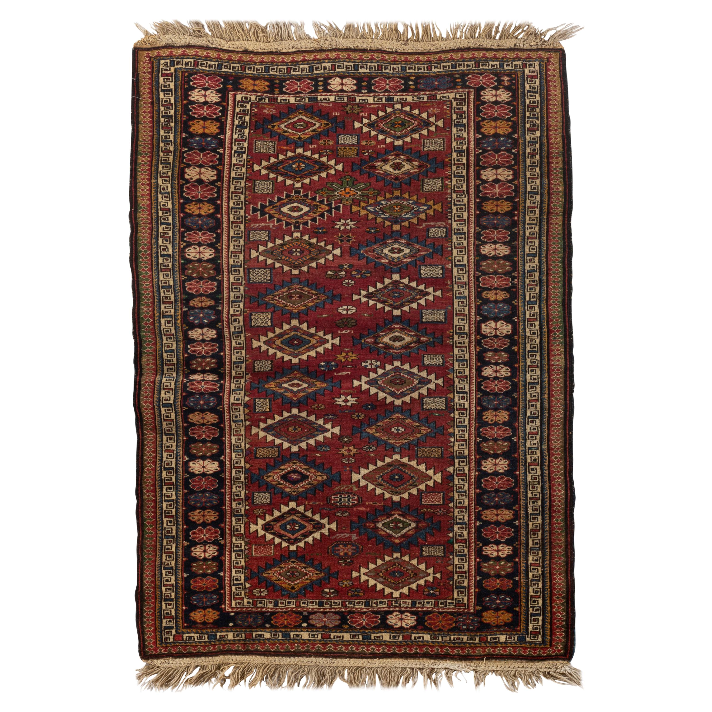 Antique Caucasian Shirvan Rug, circa 1880