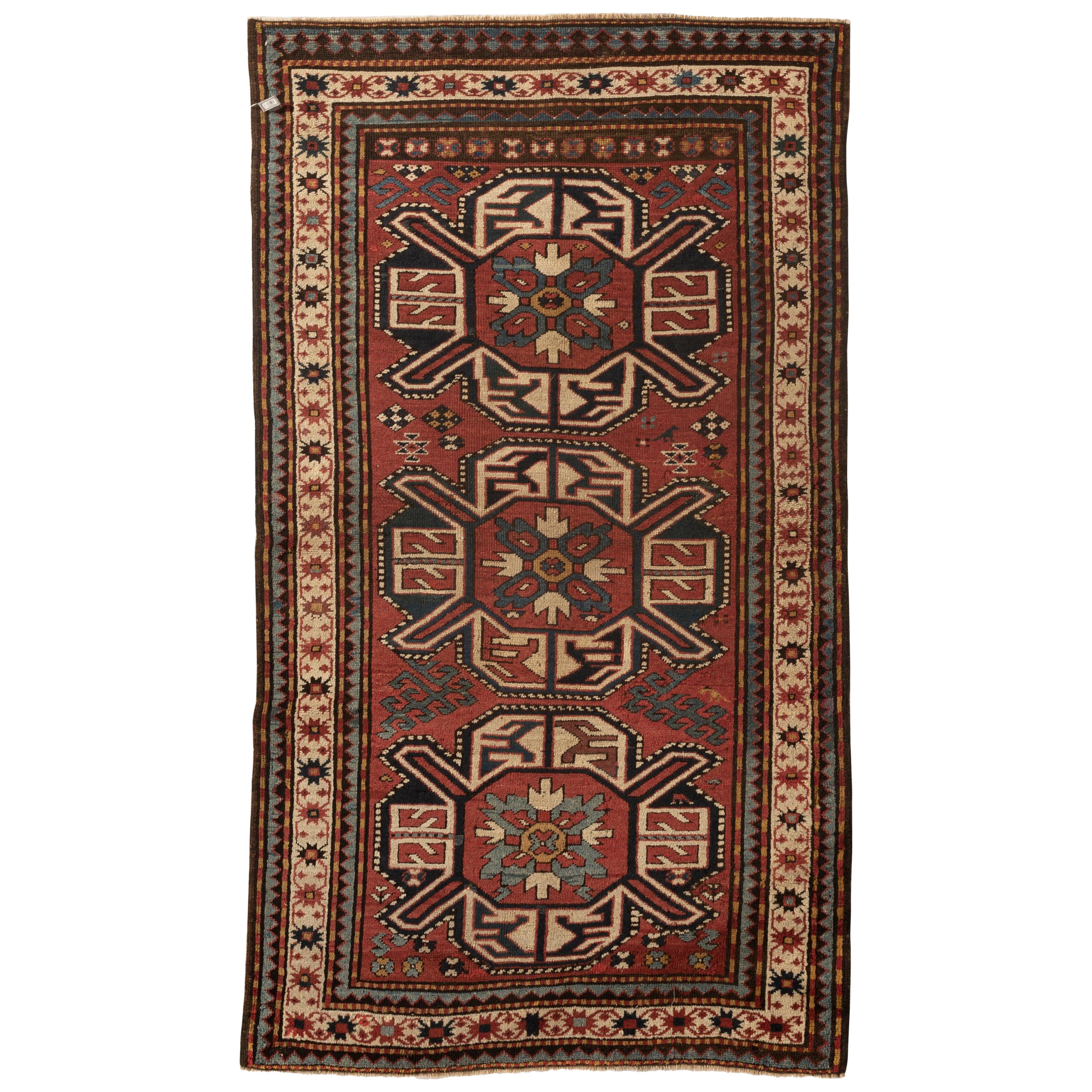 Antique Caucasian Kazak Rug, circa 1880 For Sale