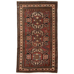 Antiker kaukasischer Kazak-Teppich, um 1880
