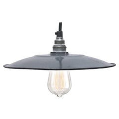 Grey Enamel French Vintage Industrial Pendant Lights