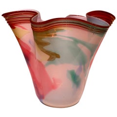 Dino Martens Murano Artistic Blown Glass Multi-Color Vase, circa 1950
