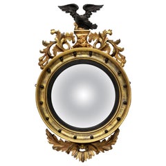 English Giltwood Regency Convex Mirror