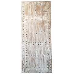 Antique White Washed Moroccan Wooden Door, MD42