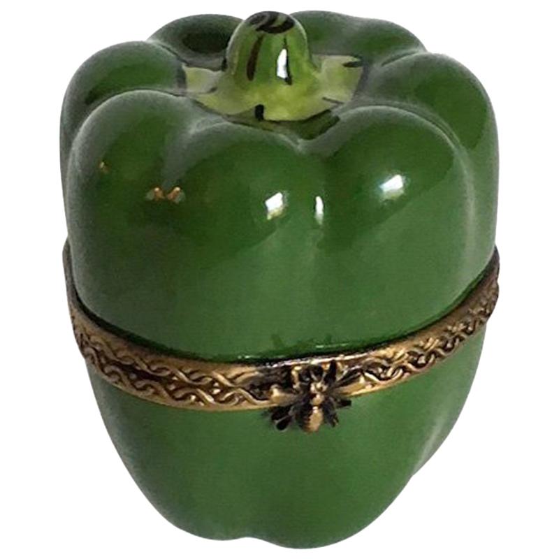 Limoges Green Bell Pepper Box