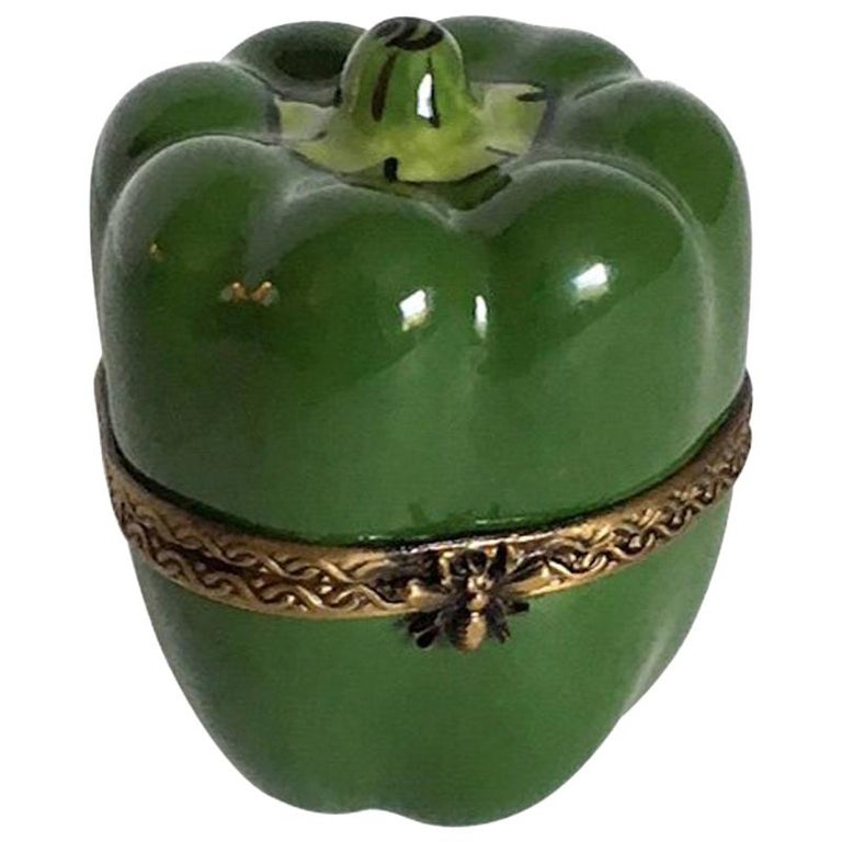 Limoges Green Bell Pepper Box at 1stDibs
