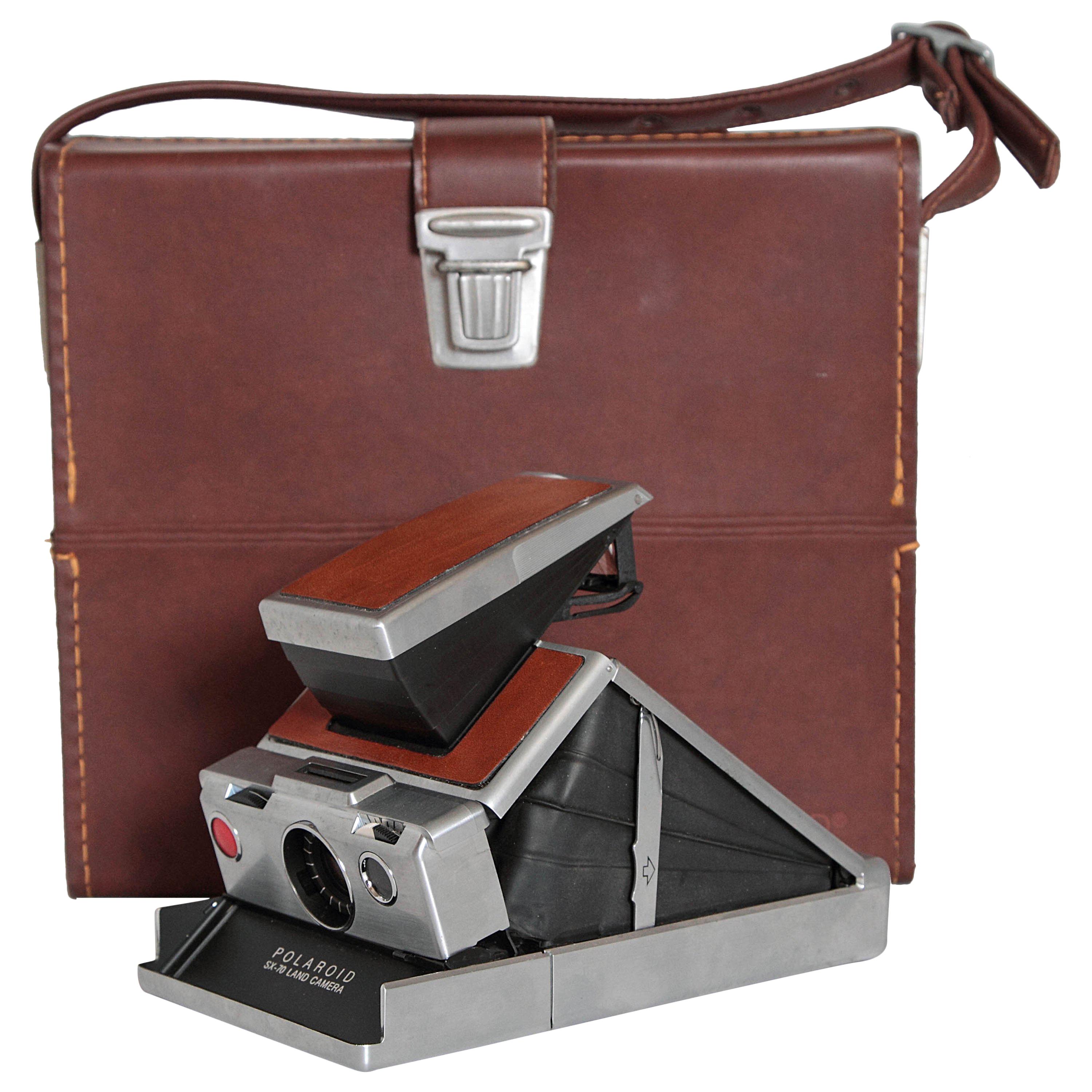 Midcentury Polaroid SX-70 Land Camera, with Original Case and Accessories