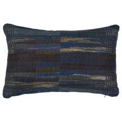 Indian Handwoven Pillow Midnight Stripes