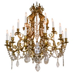 19th Century French Neoclassical Bronze Chandelier