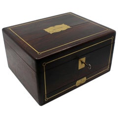 Early 19th Century Brass Inlaid Rosewood Writing Box by William Wilson Edinburgh