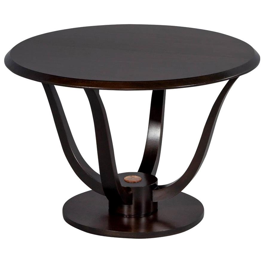 French Art Deco Round Occasional Table