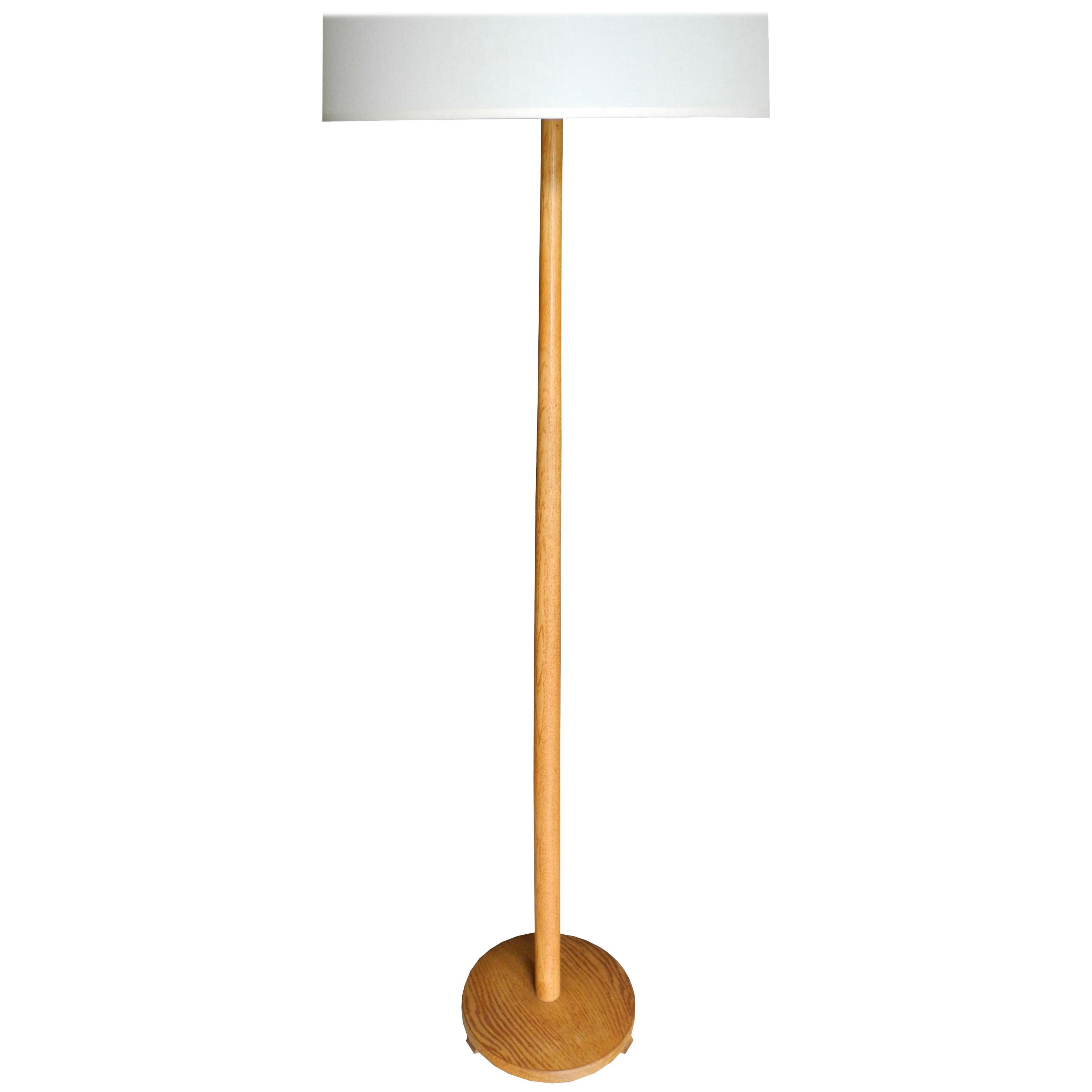 Danish Modern Oak Floor Lamp For Sale