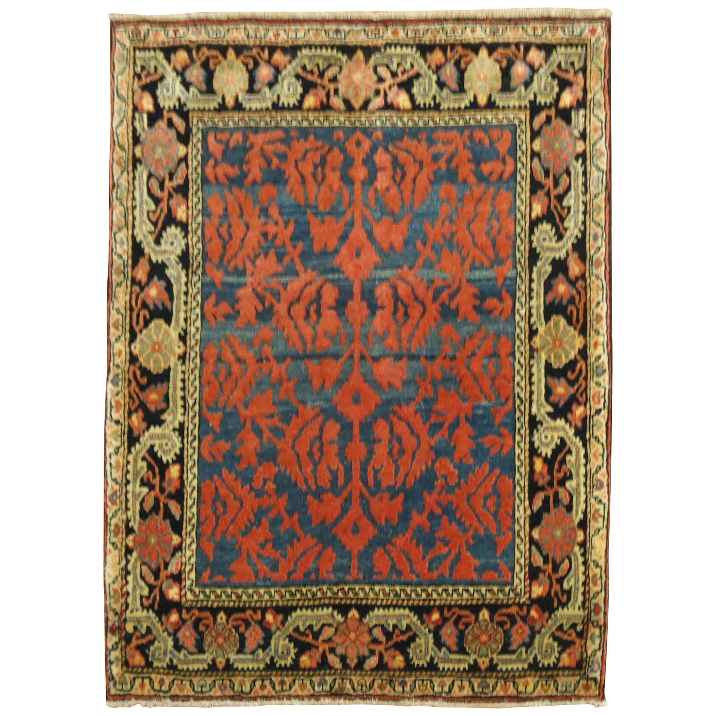 Antique tapis persan Souf Jozan en vente