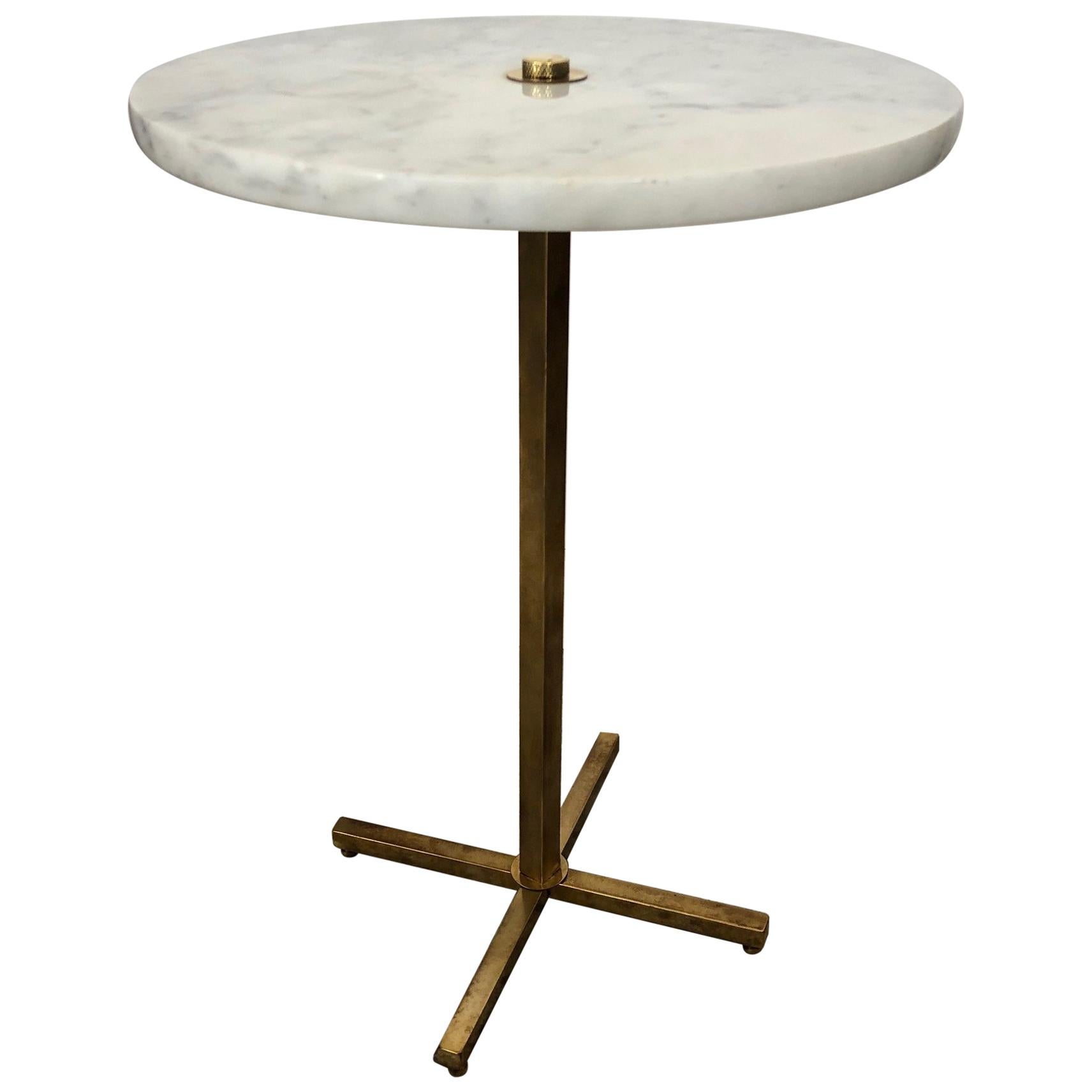Italian Brass and Marble Occasional Table