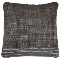 Indian Patchwork Grey Pillow