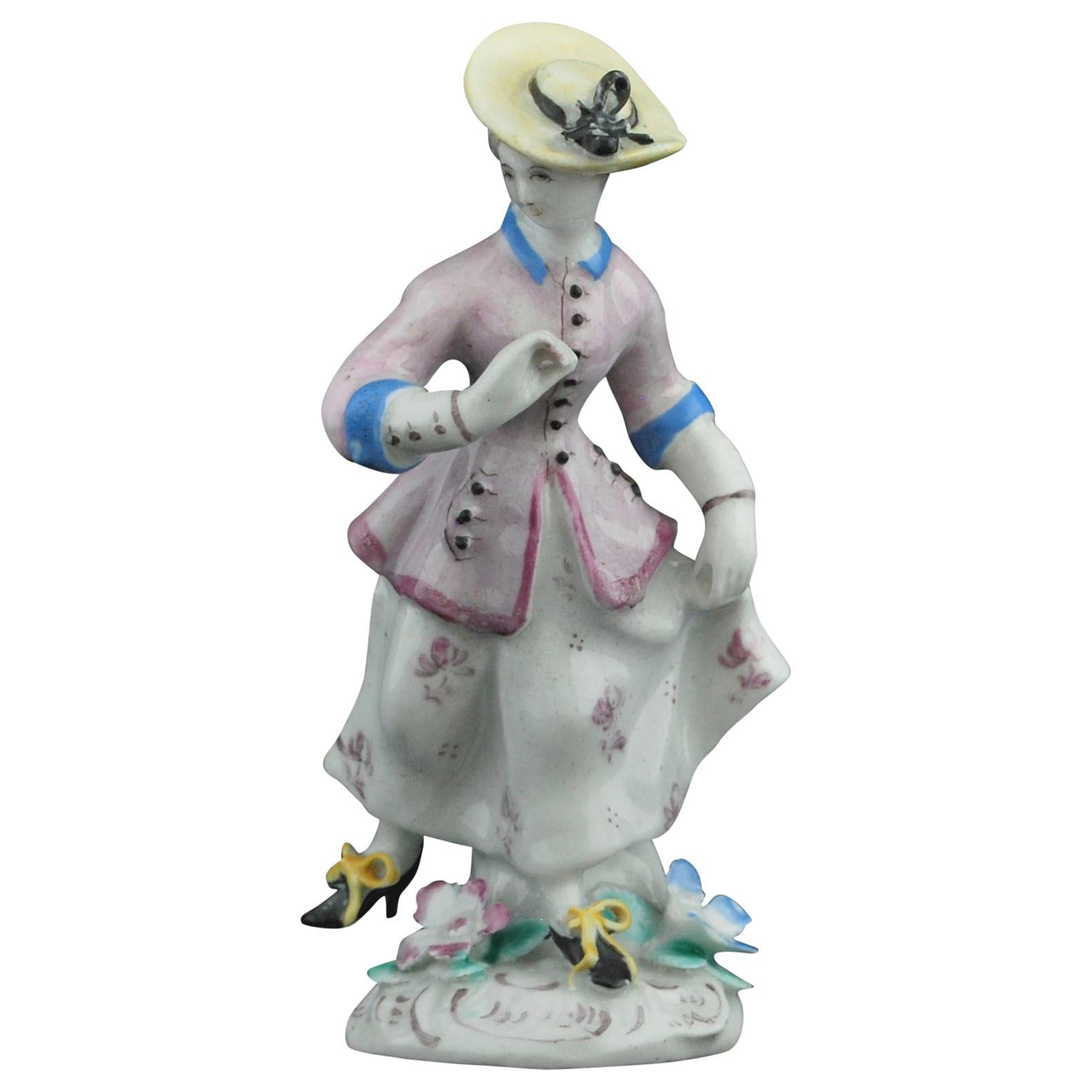 Figure: Running Girl, Bow Porcelain Factory, circa 1756