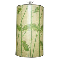 Midcentury Enameled Cloisonné Tropical Palm Table Lamp
