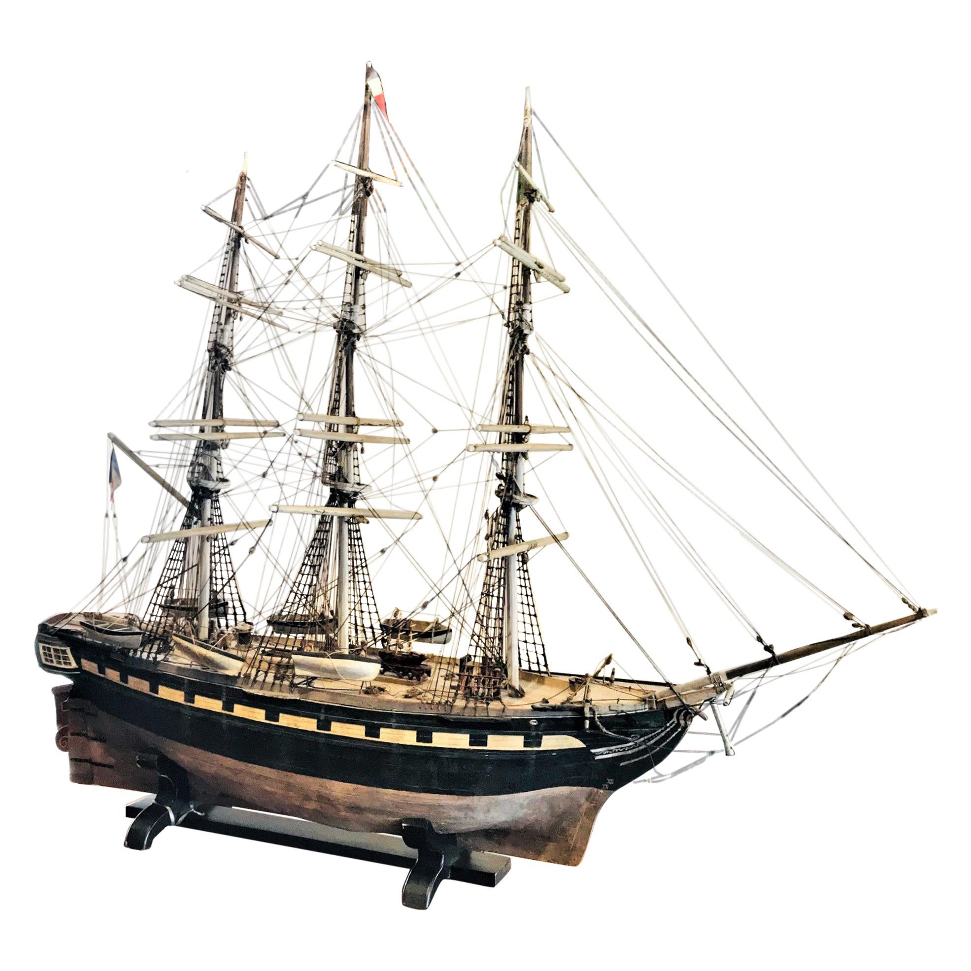 Modelo de Madera tallada a mano Modelo de Barco de Vela Escultura Margaret Pieza Central LA CA