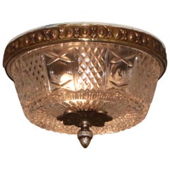 NYC Waldorf Astoria Hotel Flush Mount Fixture Cast Crystal