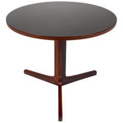Round Rosewood Side Table with Laminate Top by Hans Andersen for Artex