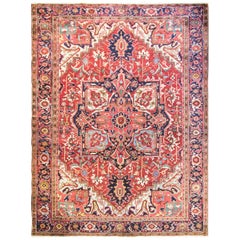 Colorful Antique Persian Heriz / Serapi Carpet