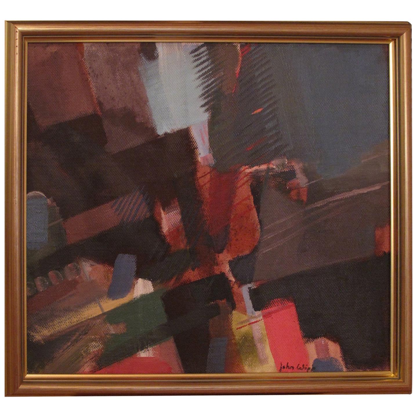 Abstract Oil on Board by John Wipp '1927-2005'