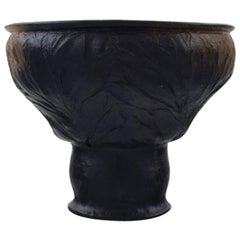 Early Svend Hammershøi for Kähler, Denmark, Art Noveau Vase in Glazed Red Clay