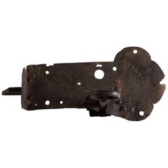Antique Hand Wrought Iron Lock with Its Original Key, Italy, circa 1600