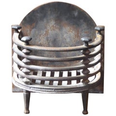 Vintage English Victorian Fireplace Grate, Fire Basket