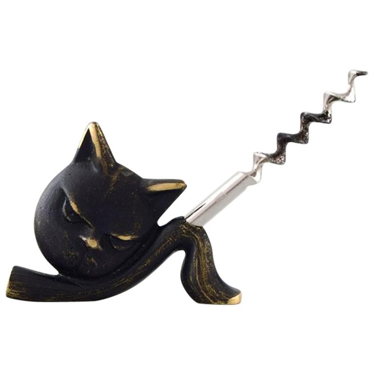Richard Rohac Cat Richard Rohac, Austrian Designer and Artist, Art Deco Cork Screw in ...