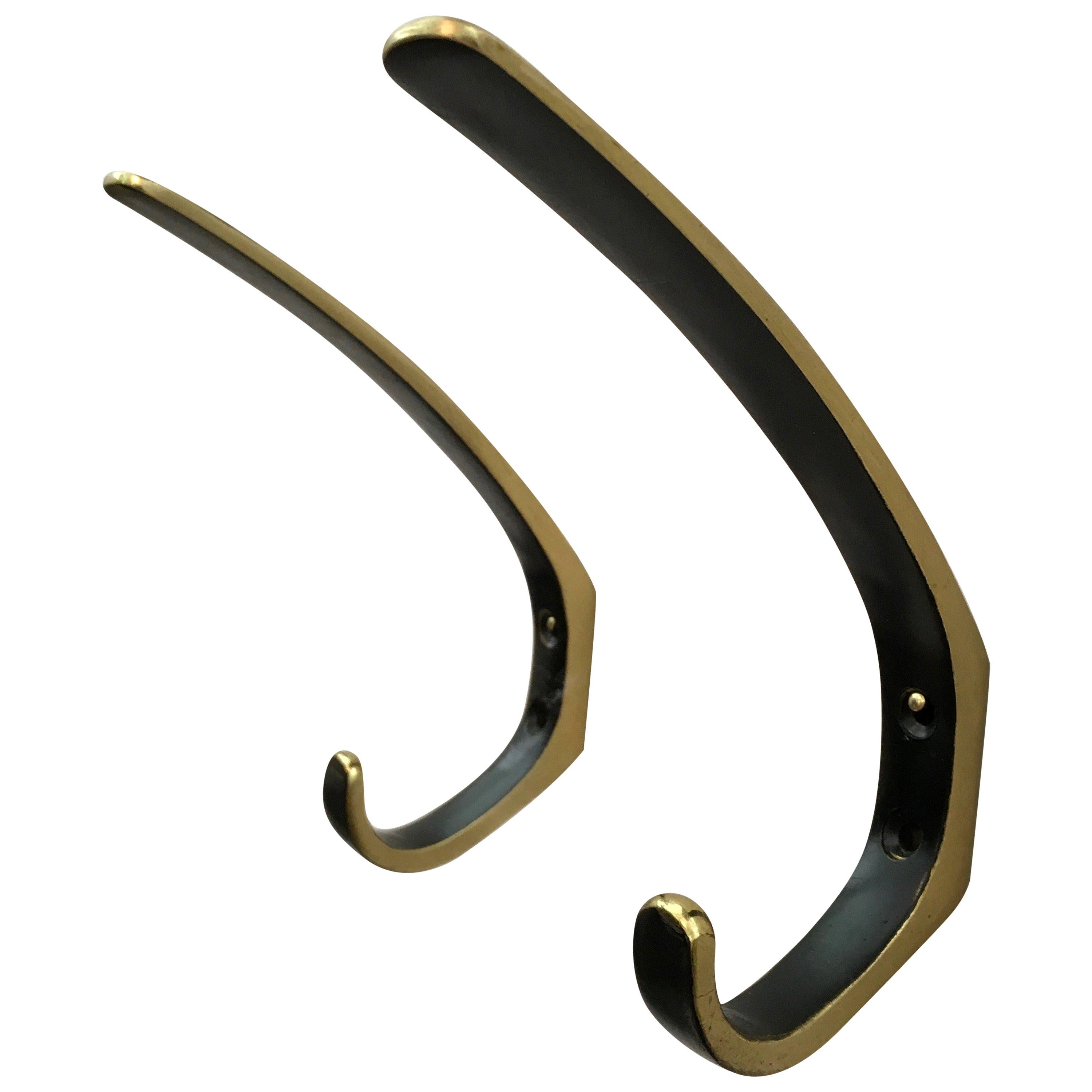 Brass Coat Wall Hooks by Hertha Baller For Sale