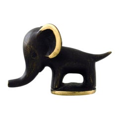 Walter Bosse, for Herta Baller, "Black Gold Line" Elephant in Bronze, 1950s