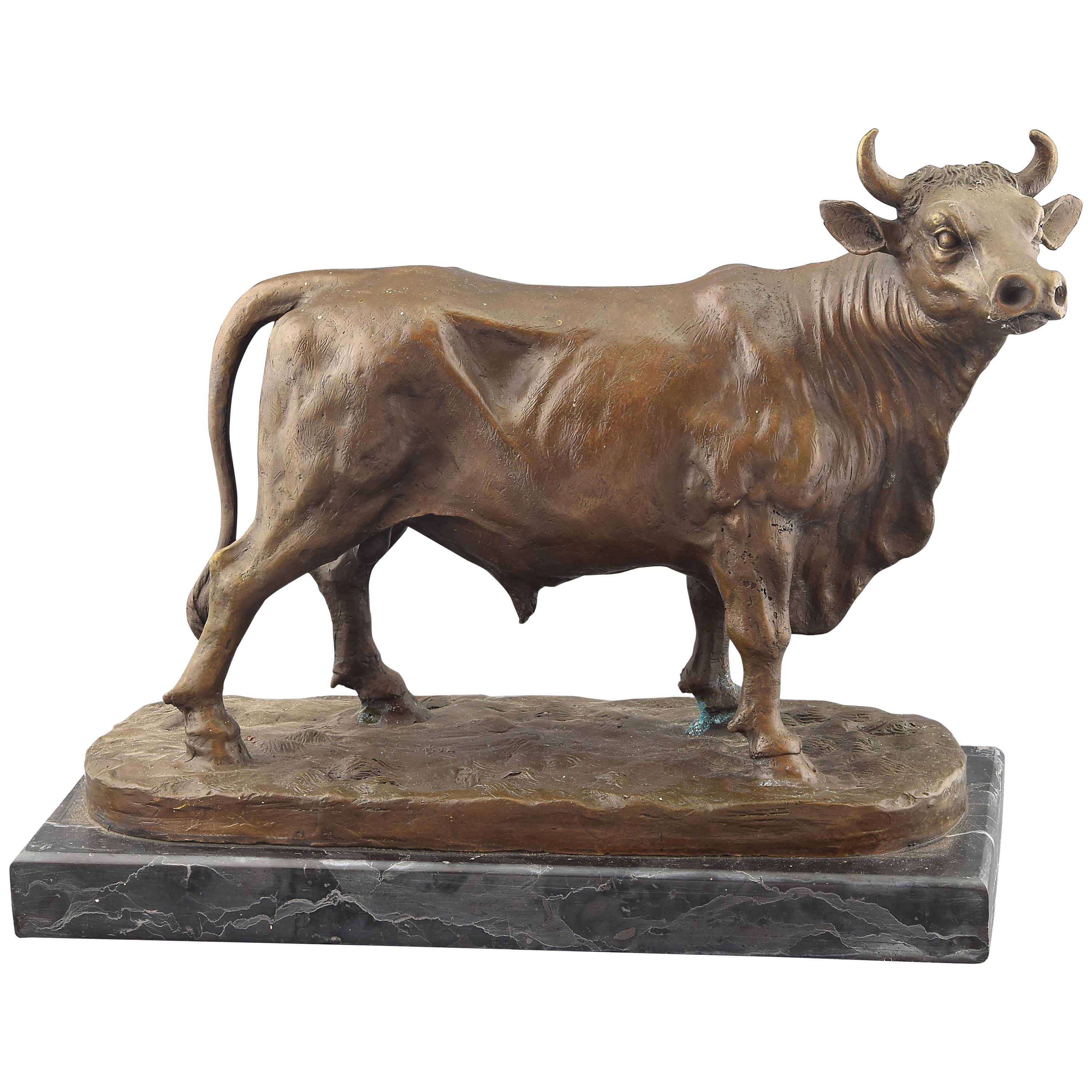 Indian Bull, Bronze, Marble