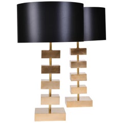 Pair of 'Luigi' Brass Table Lamps