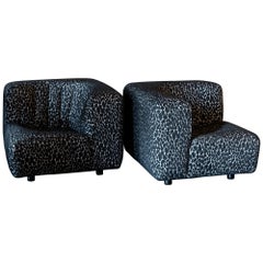 1960s Italian Pair of Lounge Chairs by Tito Agnoli for Arflex