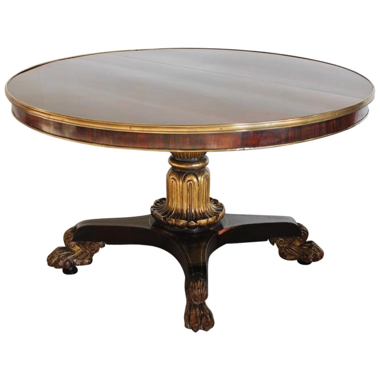 George IV Rosewood and Giltwood Centre Table