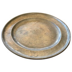 Antique Plate 19th Pewter No Marks