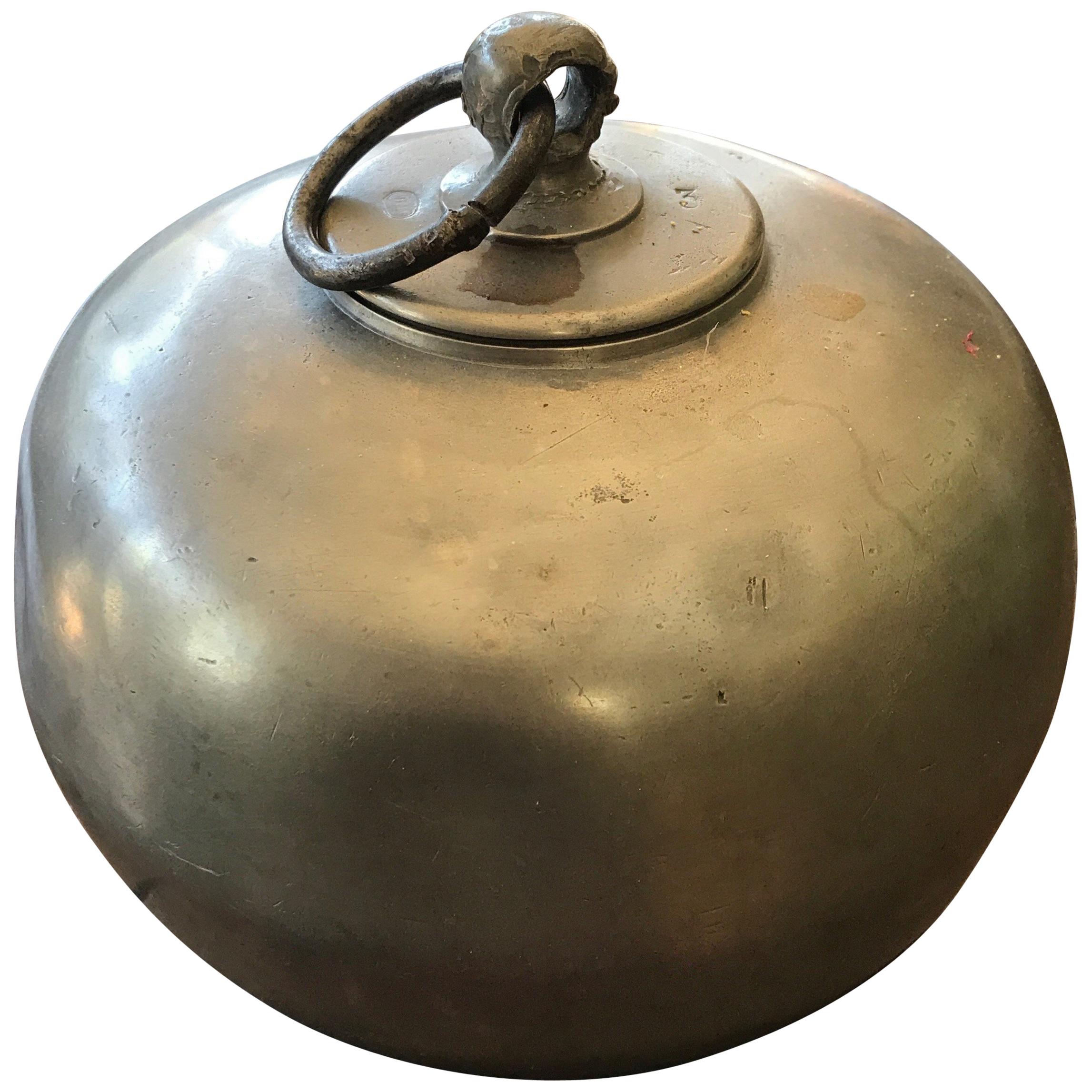 Warm Water Jar in Pewter, 19th Century For Sale