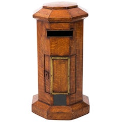 English Oakwood Mailbox, circa 1890