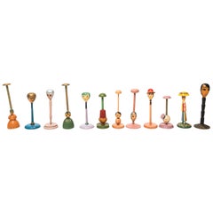 Antique Set of Painted Art Deco Hat Stands, circa 1920s