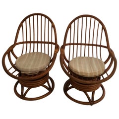 Vintage Summer Chairs in Bamboo