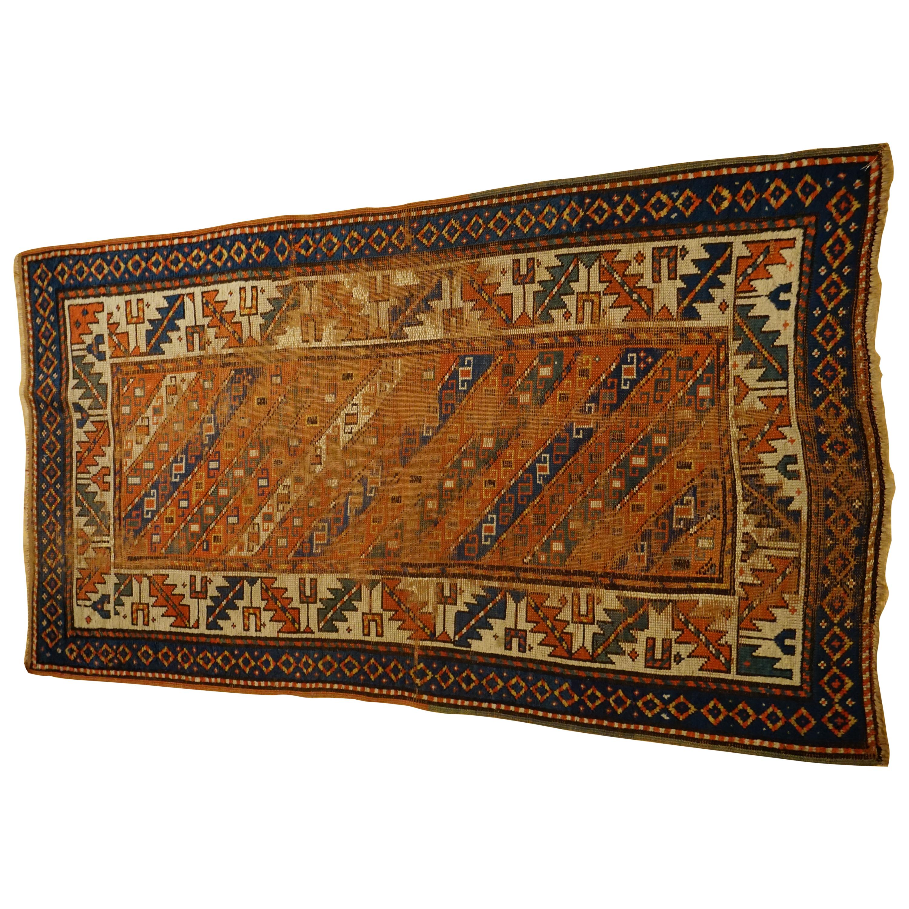Antique Caucasian Kazak Carpet, circa 1890 For Sale