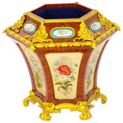 Ancien ronce de noyer français Jardinière Royal Provenance 19ème siècle