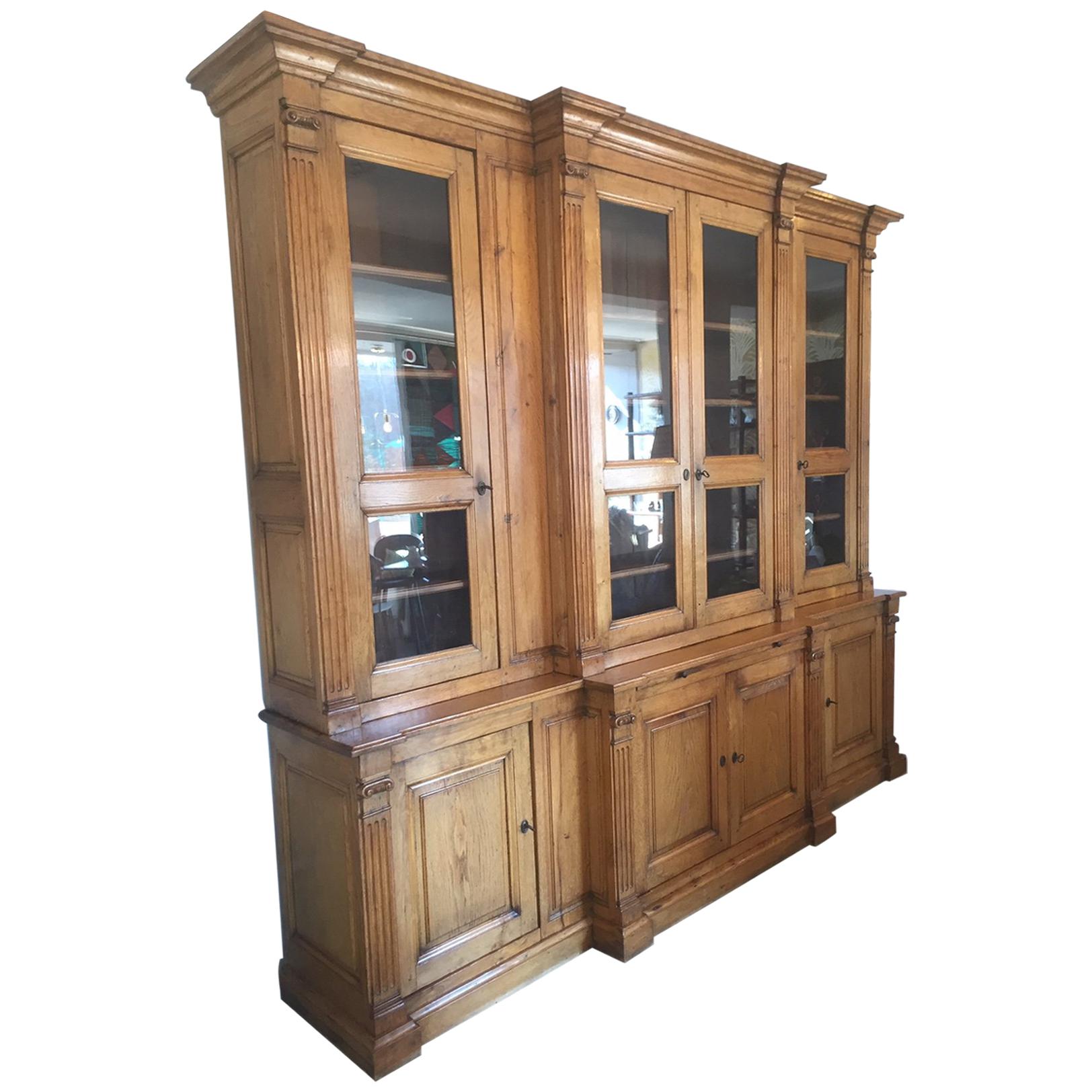 Early 20th Century French Oak Bibliotheque Bookcase, 1900s