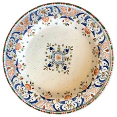 Tuscan Big Ceramic Handmade Plate "Ceramica Artistica" San Gimignano, Italy