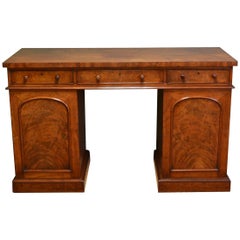 Country House Figured Mahogany Antique Victorian Pedestal Sideboard