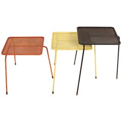 Midcentury French Soumba Nesting Tables by Mathieu Matégot, 1950s