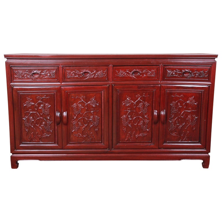 Vintage Chinese Carved Rosewood Sideboard Credenza at 1stDibs chinese